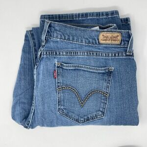 Levis 505 Straight Leg Jeans Mens W32 L34 Medium Wash Blue Denim Pants